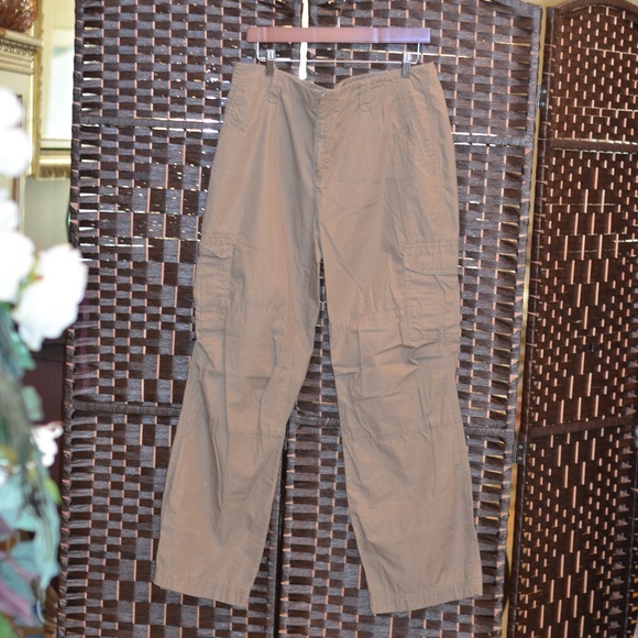 100% Cotton Eddie Bauer Fashion Fit SZ 14 Cargo Pants - Picture 2 of 7
